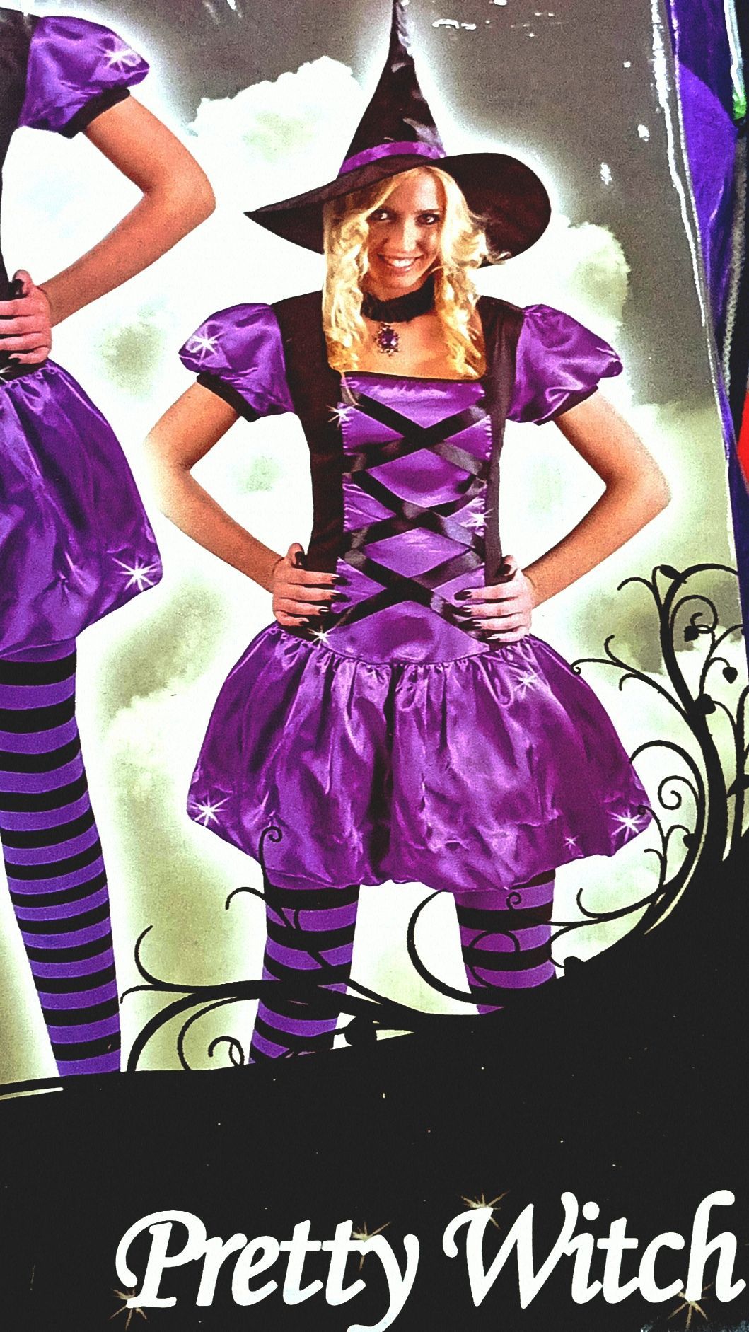 Disfraz Bruja Violeta - Talla Única (42-44)