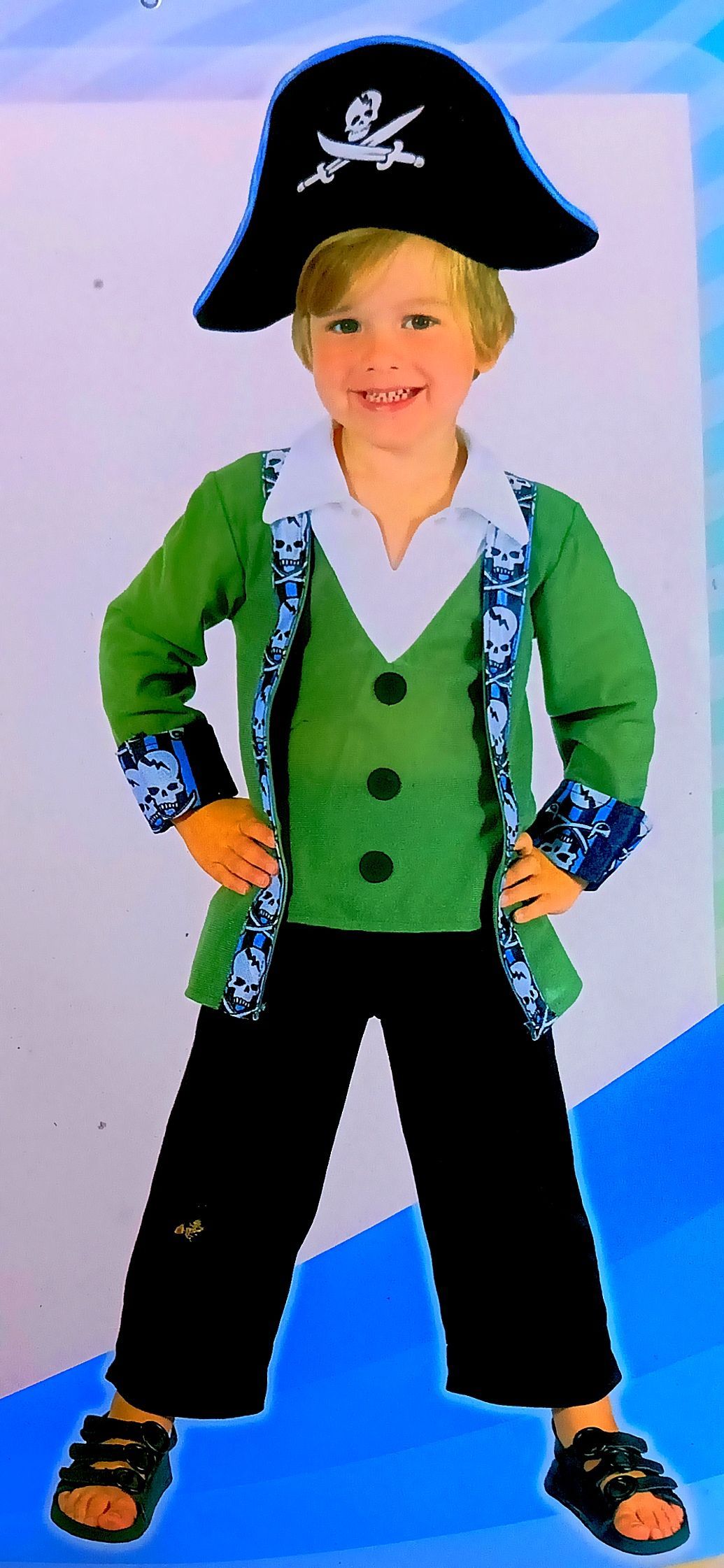 Disfraz Capitan Pirata para Niño - Talla: S (Altura 92-104 Cm)