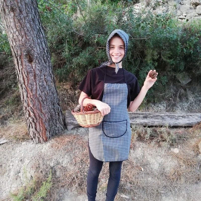 Disfraz castañera para adulto unisex pañuelo incluído