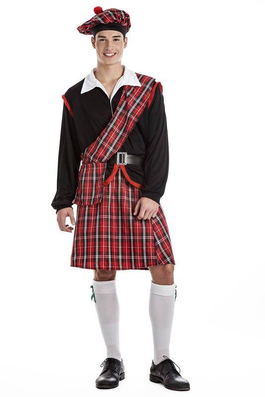 Disfraz de escoces adulto Kimokawaii Talla: XL