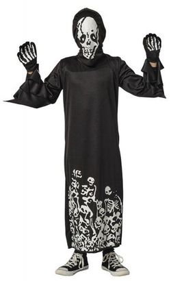 Disfraz de esqueleto siniestro infantil