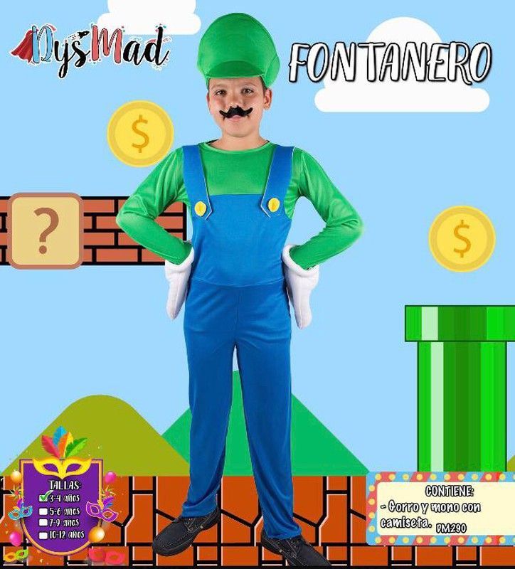 Disfraz de Luigi infantil
