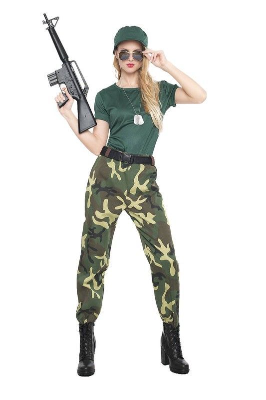 Disfraz de militar mujer Kimokawaii