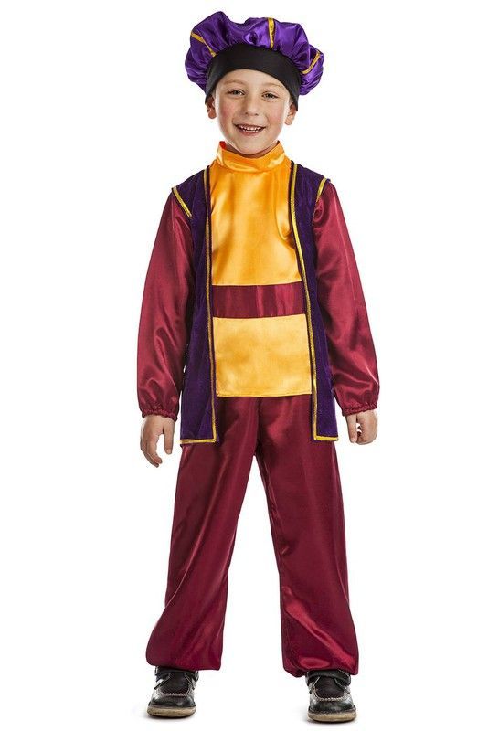 Disfraz de paje rojo infantil Kimokawaii