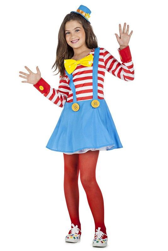 Disfraz de payasa infantil Kimokawaii