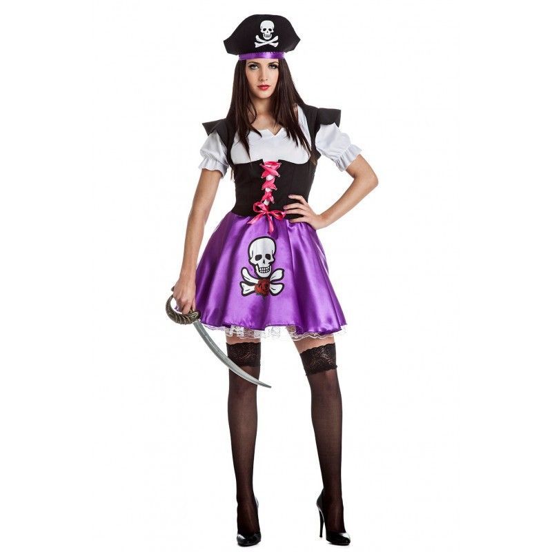 Disfraz de pirata mujer adulta Kimokawaii