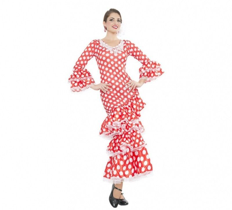 Disfraz de sevillana adulta Kimokawaii