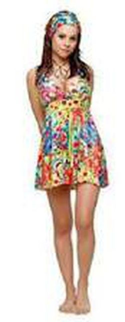 Disfraz de sexy flower power hippie