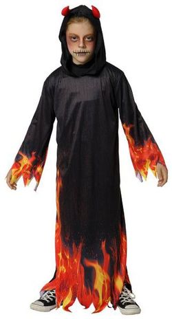 Disfraz diablo encapuchado infantil