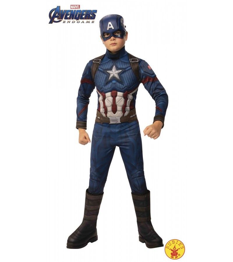 Disfraz Infantil Capitan America Endgame Premium - Talla M: 5-7 Años