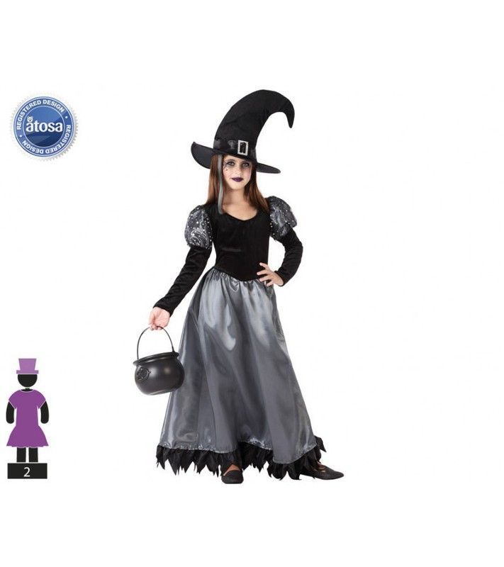 Disfraz infantil de bruja atosa