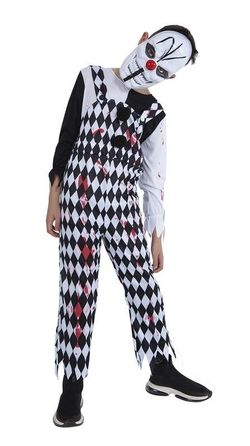 Disfraz infantil de Payaso arlequin sangriento