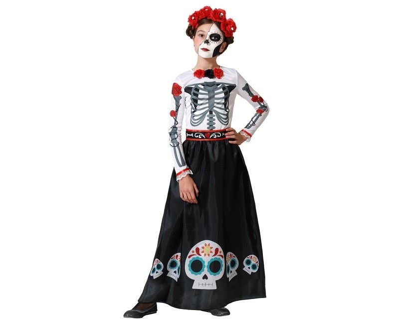 Disfraz infantil esqueleto catrina infantil