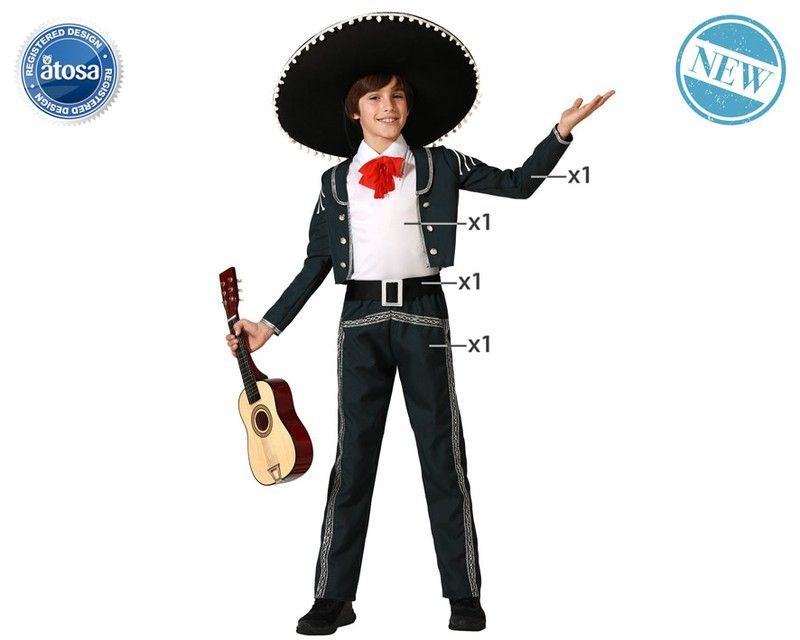 Disfraz mariachi negro infantil