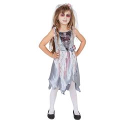 Disfraz novia cadáver infantil