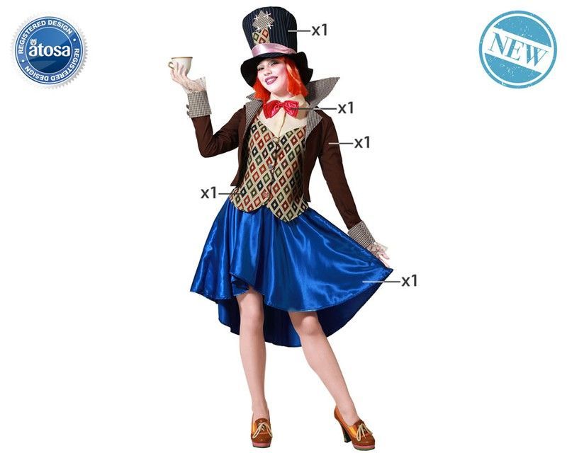 Disfraz sombrerera loca mujer