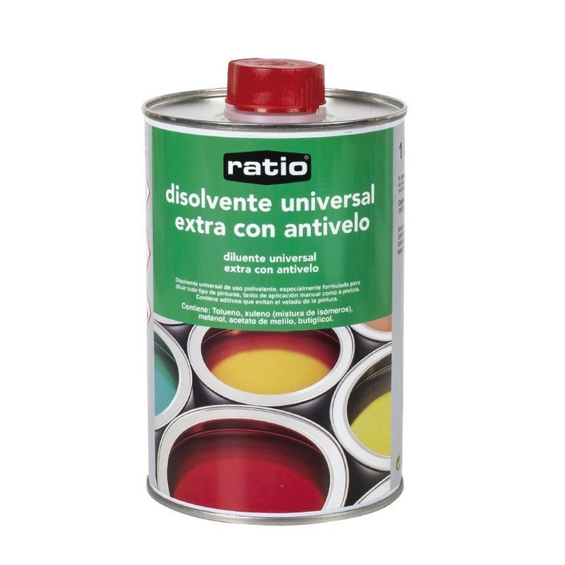 Disolvente universal extra con antivelo RATIO. Disolvente Univ. Con Antivelo Ratio 1L