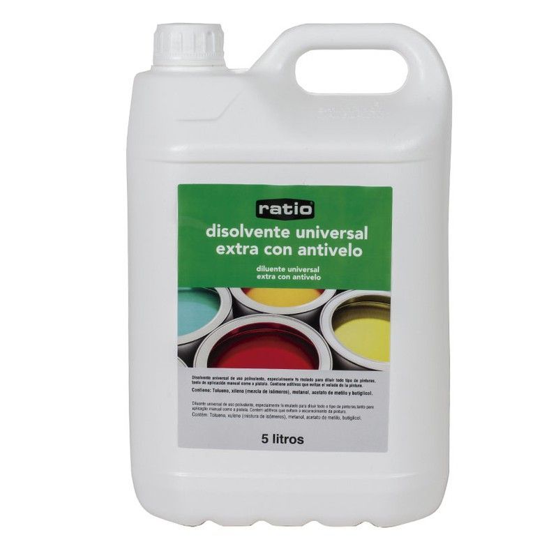 Disolvente universal extra con antivelo RATIO. Disolvente Univ. Con Antivelo Ratio 5L