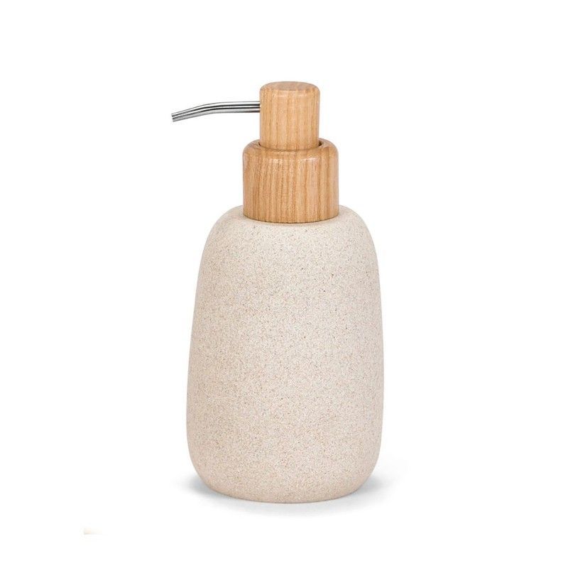 Dispensador de arenisca y madera de fresno, Ø8X17cm | Sandstone