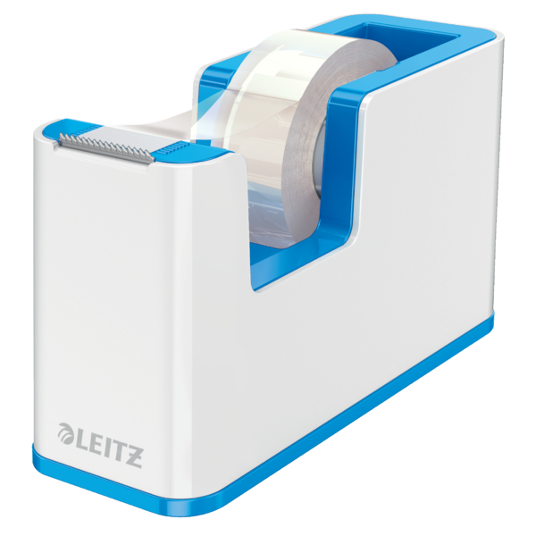 Dispensador de cinta adhesiva Leitz WOW DUAL, azul/blanco