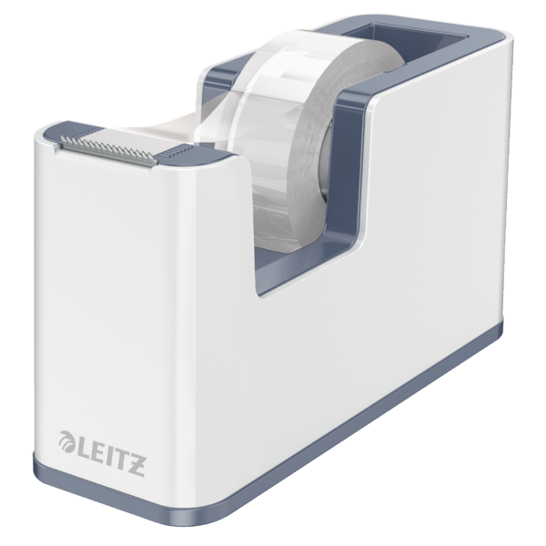 Dispensador de cinta adhesiva Leitz WOW DUAL, blanco/gris