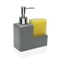 Dispensador de cocina con estropajo gris