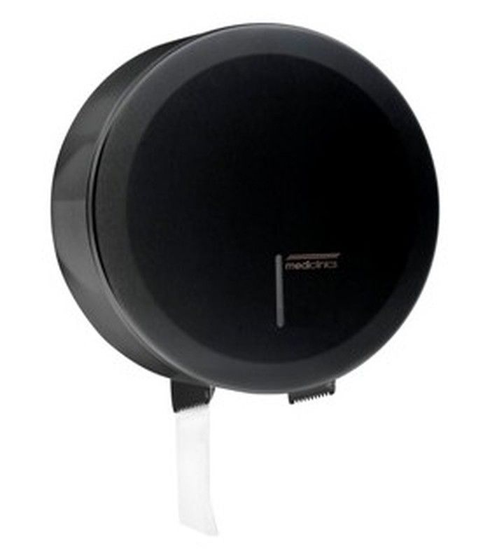 Dispensador de papel higiénico industrial Acero Epoxi Negro mate PR2783B Mediclinics