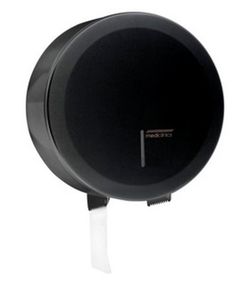 Dispensador de papel higiénico industrial Acero Epoxi Negro mate PR2783B Mediclinics