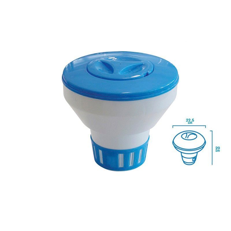 Dispensador de quimicos flotante pastilla grande ø 22,5x20cm