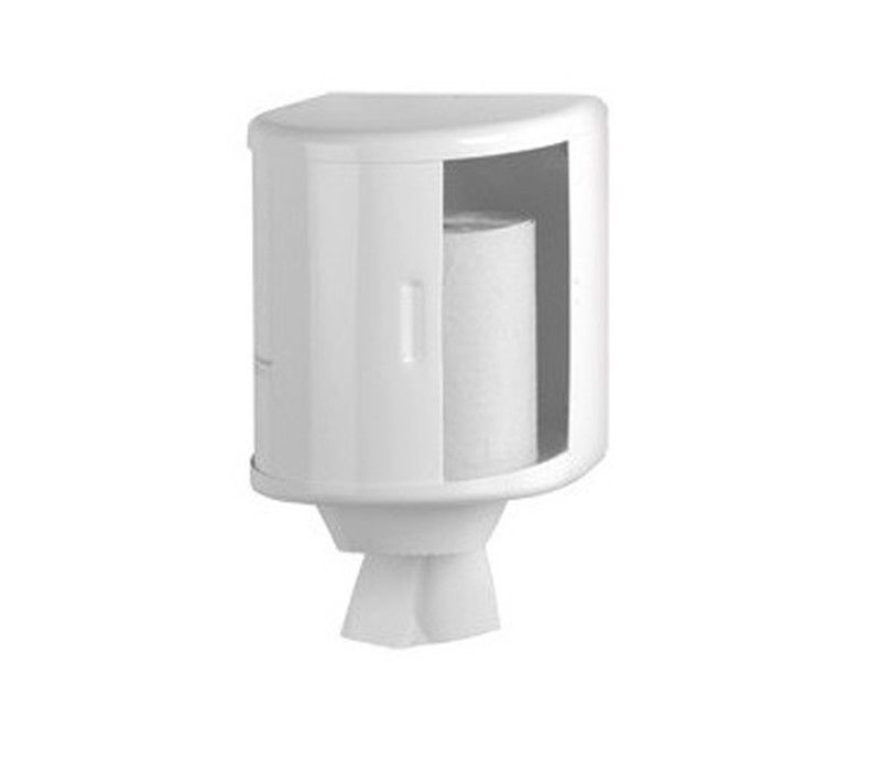 Dispensadores de papel toalla bobina - adosado en pared Acero Epoxi Blanco DT0303 Mediclinics