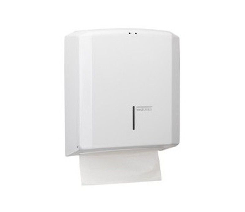 Dispensadores de papel toalla Toalla plegada C/Z adosado en pared   Acero Epoxi Blanco DT2106 Mediclinics