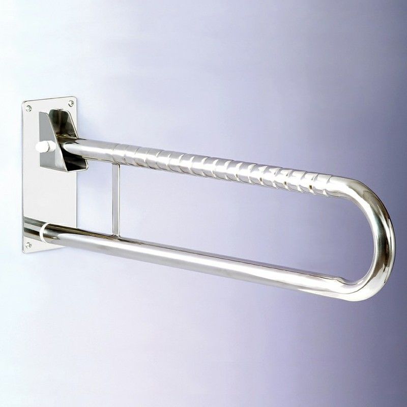 Doble barra abatible acero inoxidable 70 cm.