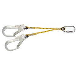 DOBLE CUERDA SIN ABSORBEDOR, 1,5 m con ganchos 54 mm