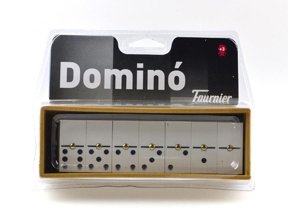 Domino chamelo fournier ficha marfilina en caja de plastico en blister