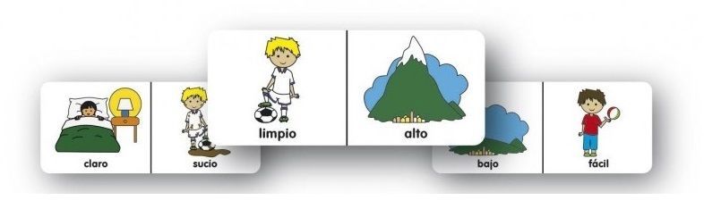 Dominó de Opuestos en Castellano