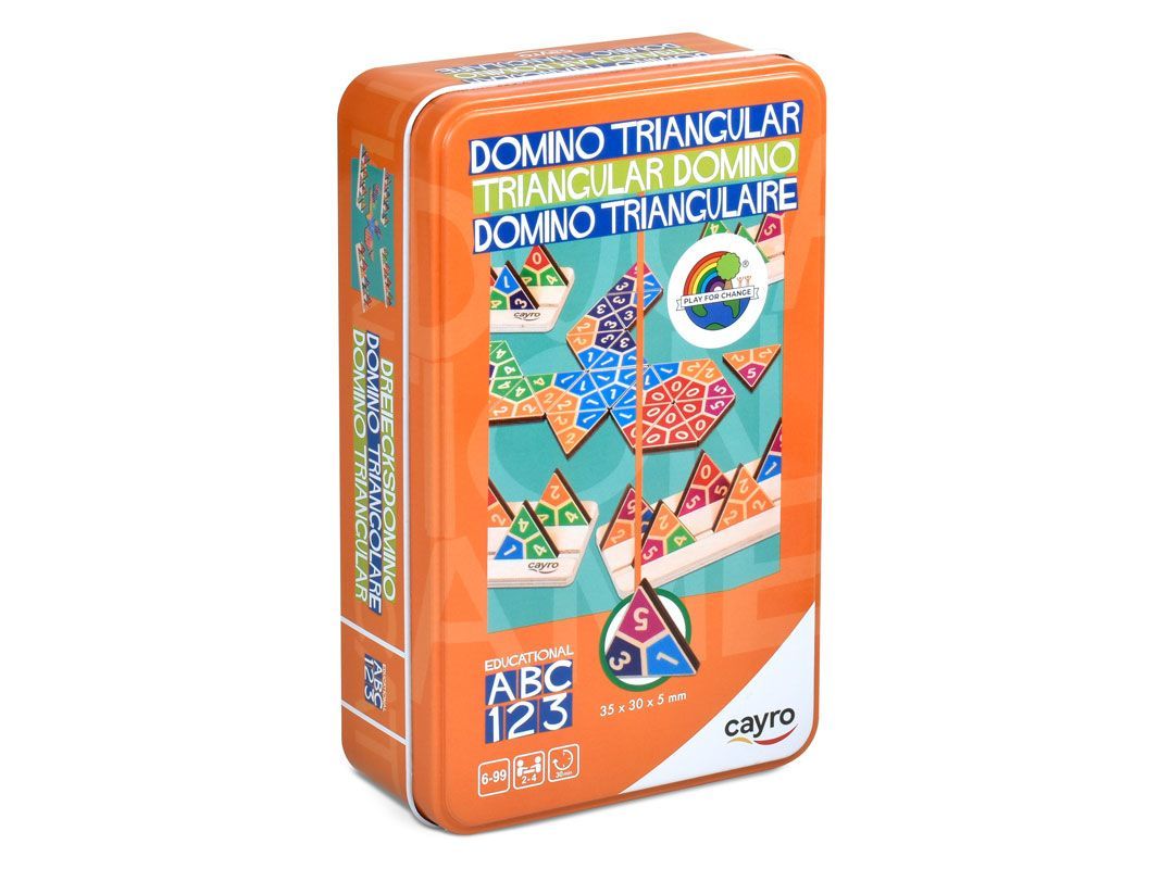 DOMINO TRIANGULAR TRAVEL METAL BOX