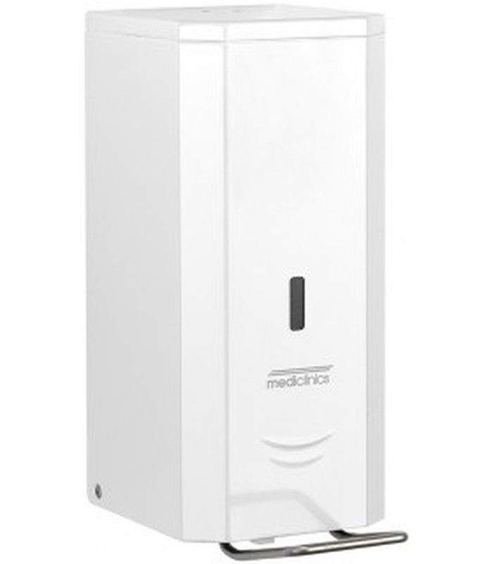 Dosificador de jabón líquido palanca Acero inox AISI 304 Epoxi Blanco DJP0034 Mediclinics