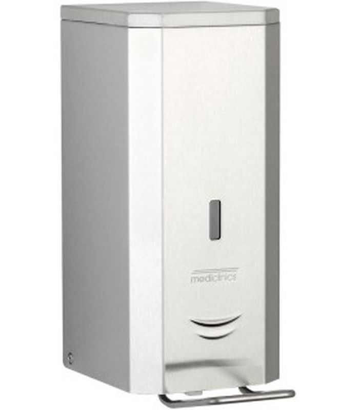 Dosificador de jabón líquido palanca Acero inox AISI 304 Epoxi Satinado DJP0034CS Mediclinics