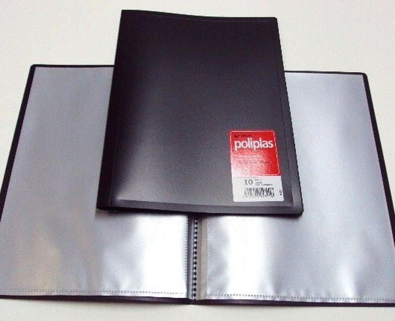 Dossier transparente 10 fundas Fº Negro