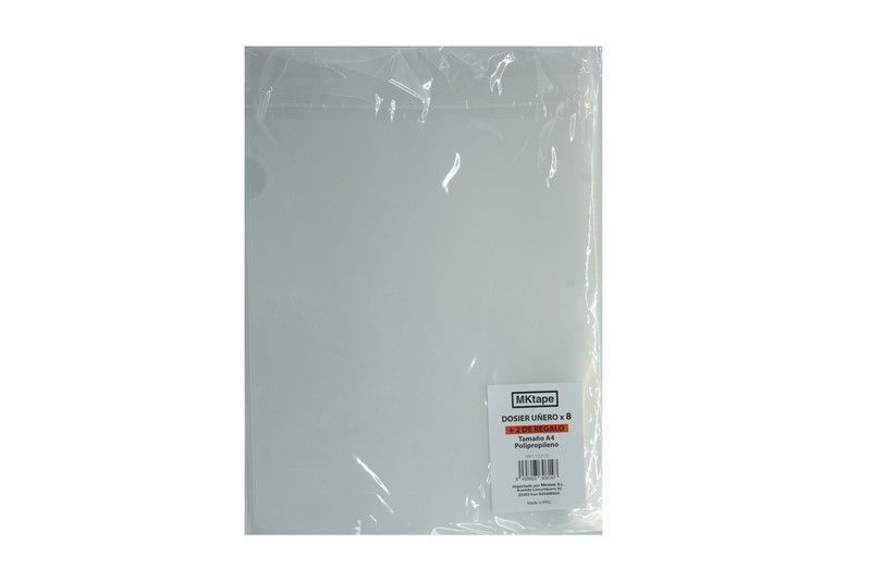 Dossier Uñero Polipropileno A4 Pack 8 + 2 GRATIS