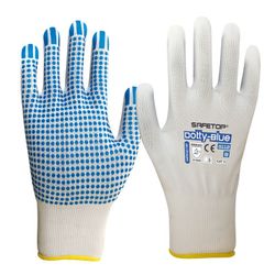 Dotty-Blue, guante 13G de nylon con motas de PVC