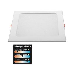 Downlight Led Cuad. Empotrar. 18w.3cct.