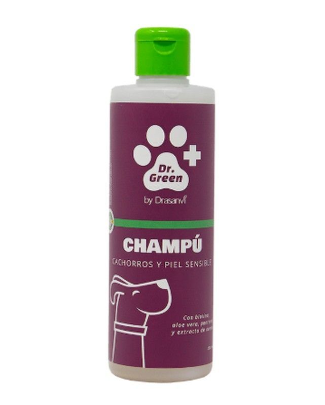 Dr. Green Champú para Cachorros y Perros con Piel Sensible 250 ml