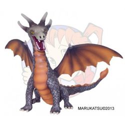 Dragón Sentado Marrón Naranja - 12/13 cm.