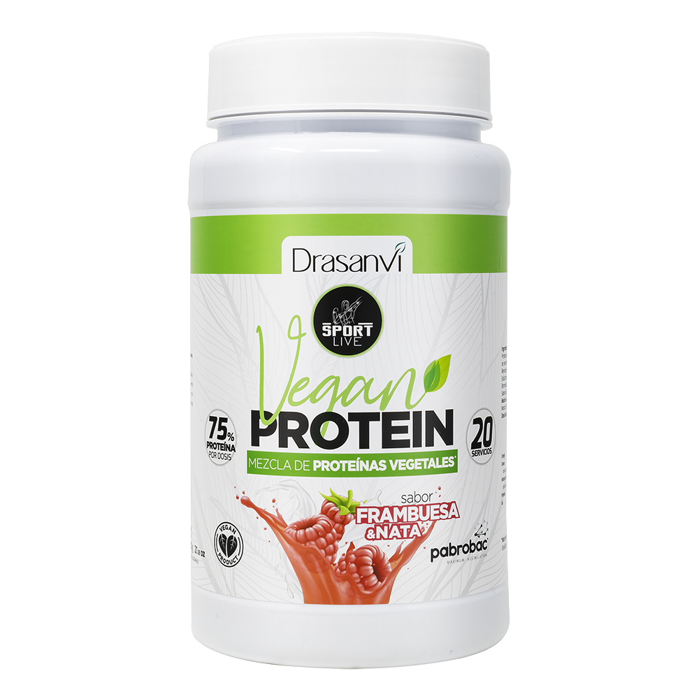 Drasanvi Sport Live Proteína Vegana Frambuesa Y Nata 600 g