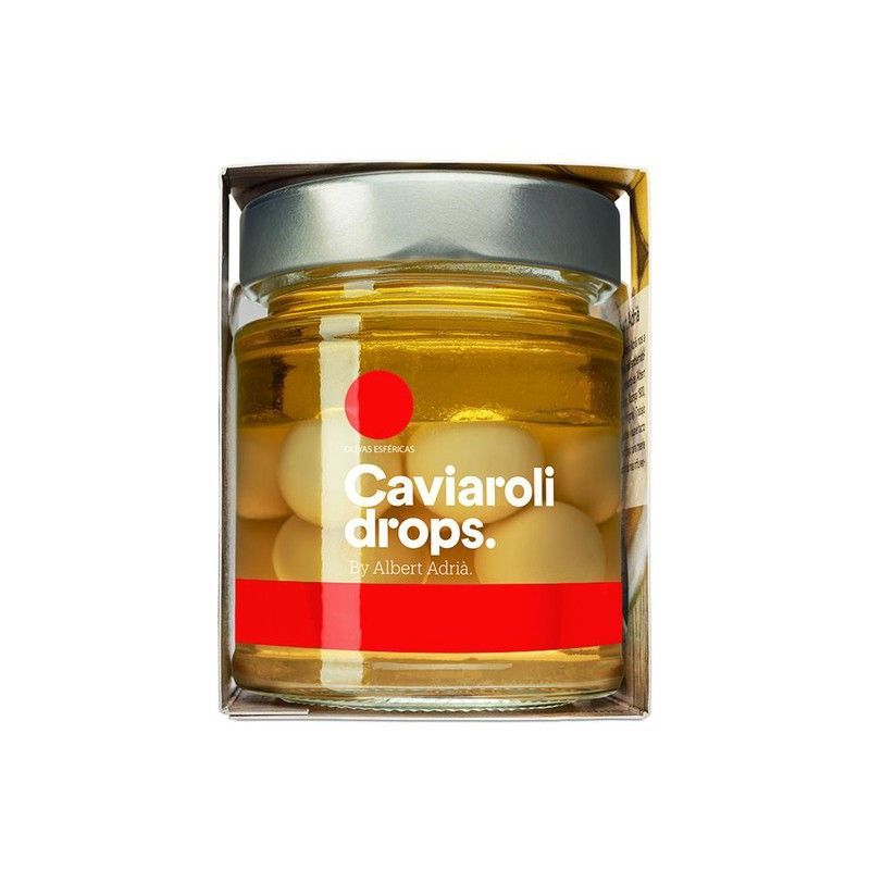 Drops aceitunas verdes picantes esferificadas caviaroli albert adria