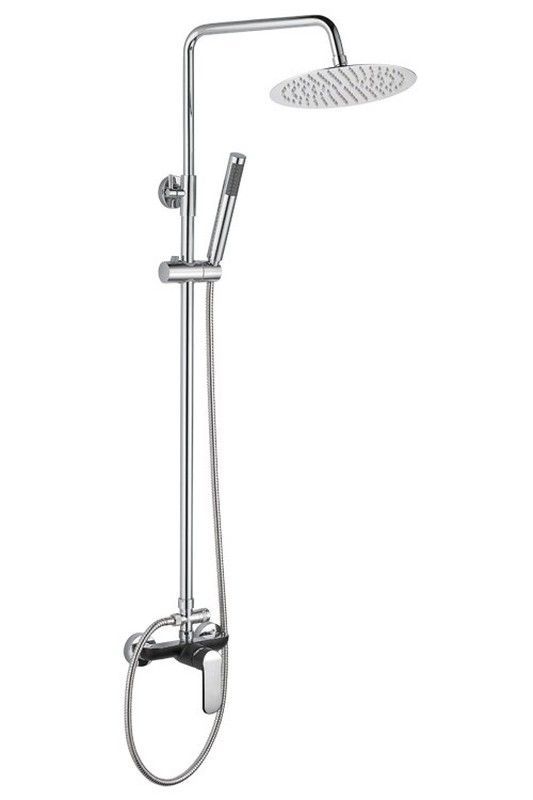 Ducha monomando Misuri negro Aquassent