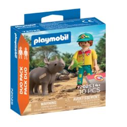 DUO PACK CUIDADOR CON RINOCERONTE