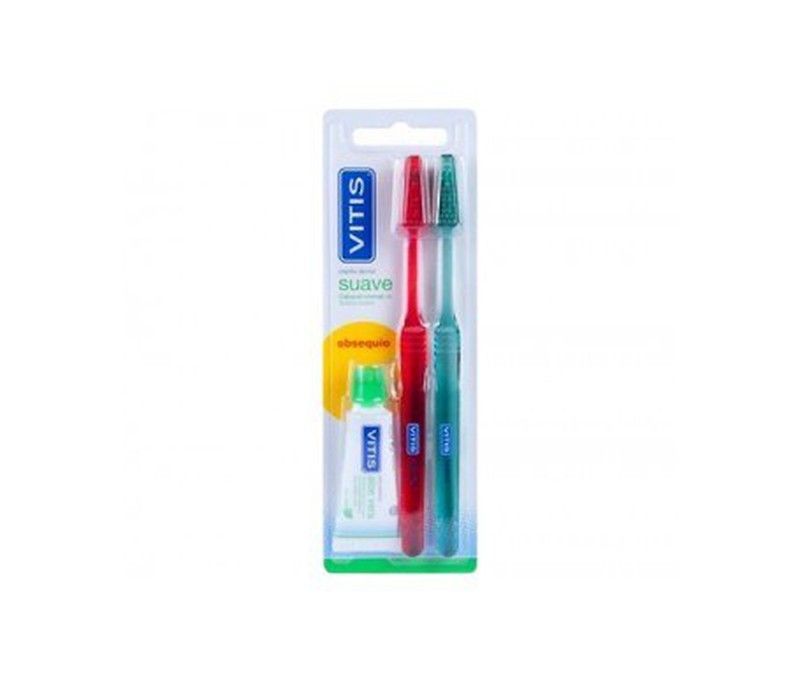 Duplo Cepillo dental Vitis Medio