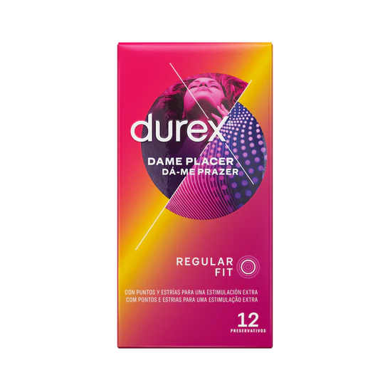 Durex Dame Placer Preservativos Estriados 12 U
